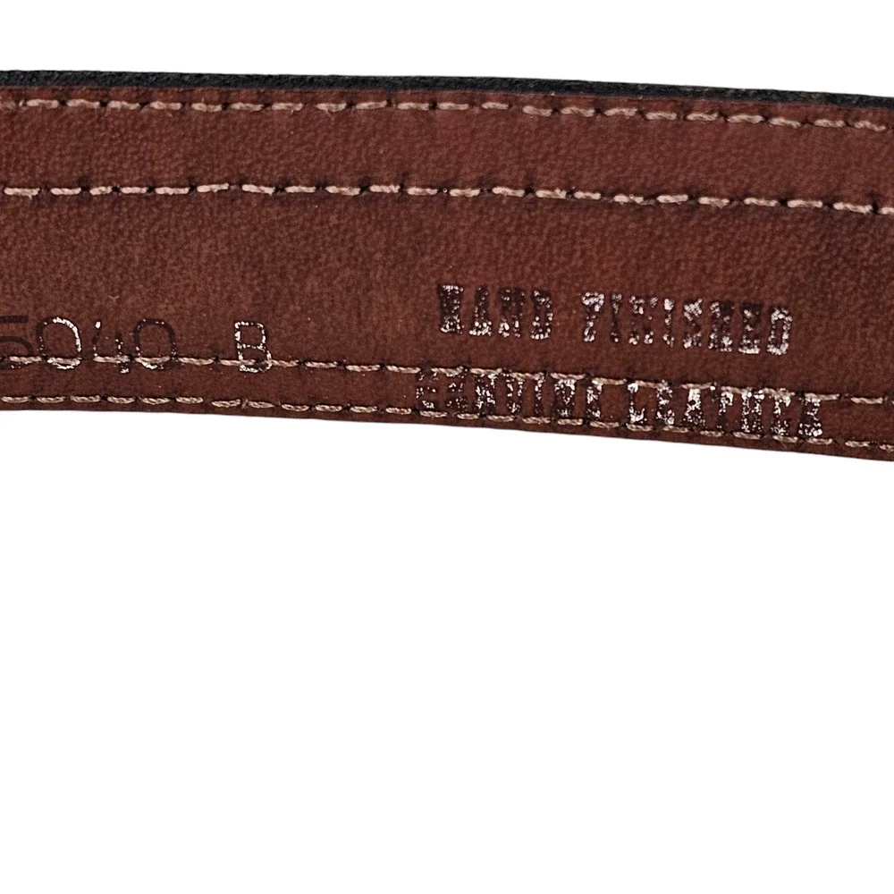 Nocona Belt Brown Leather overlay detailing size 40